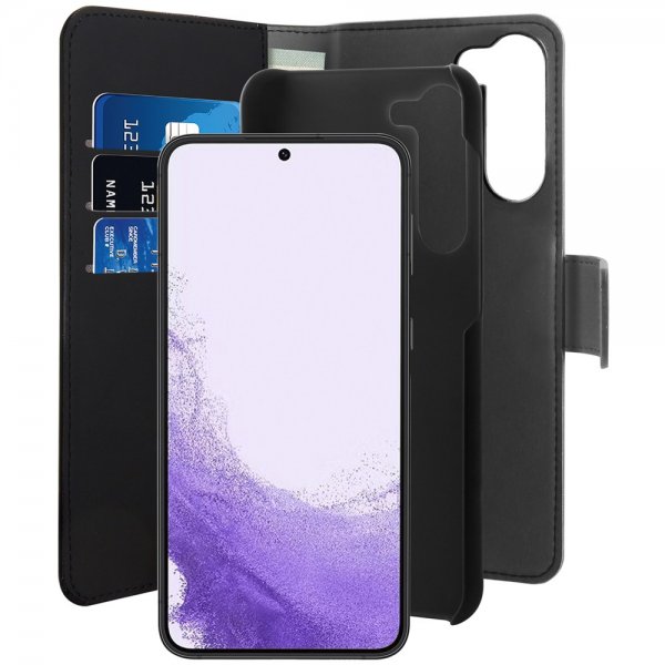 Puro Samsung Galaxy S23 Fodral Wallet Detachable 2 in 1 Svart