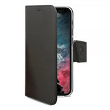 Celly Samsung Galaxy S23 Fodral Wally Wallet Case Svart