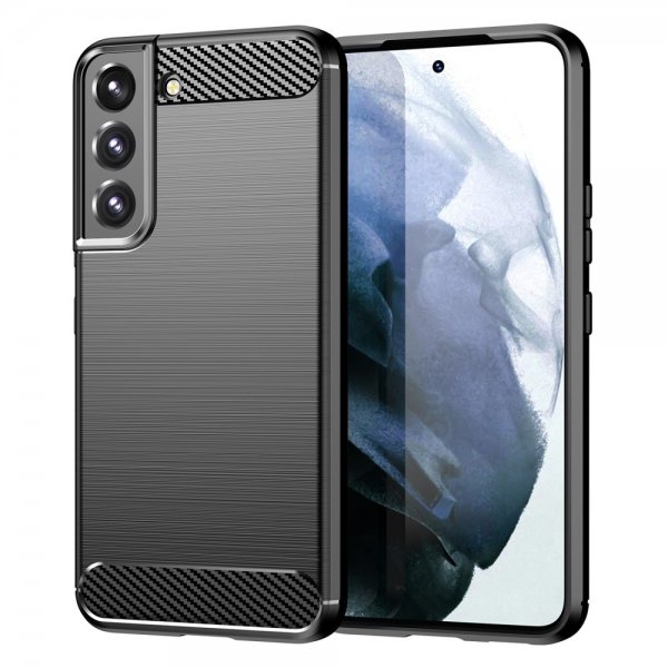 Samsung Galaxy S23 Plus Skal Borstad Kolfibertextur Svart