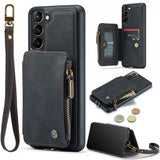 CaseMe Samsung Galaxy S23 Plus Skal C20 Kortfack Dragkedja Svart