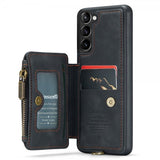 CaseMe Samsung Galaxy S23 Plus Skal C20 Kortfack Dragkedja Svart