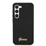 Guess Samsung Galaxy S23 Plus Skal Liquid Silicone Metal Logo Svart