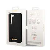 Guess Samsung Galaxy S23 Plus Skal Liquid Silicone Metal Logo Svart