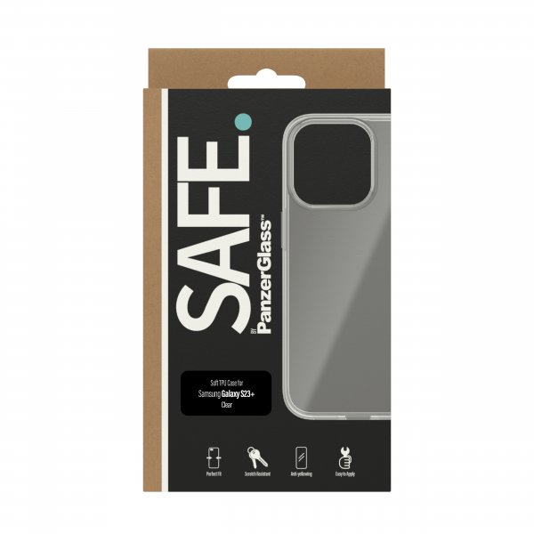 SAFE by PanzerGlass Samsung Galaxy S23 Plus Skal Soft TPU Case Transparent