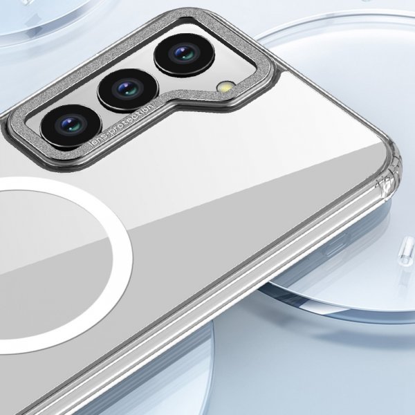 Samsung Galaxy S23 Plus Skal Transparent MagSafe Silver
