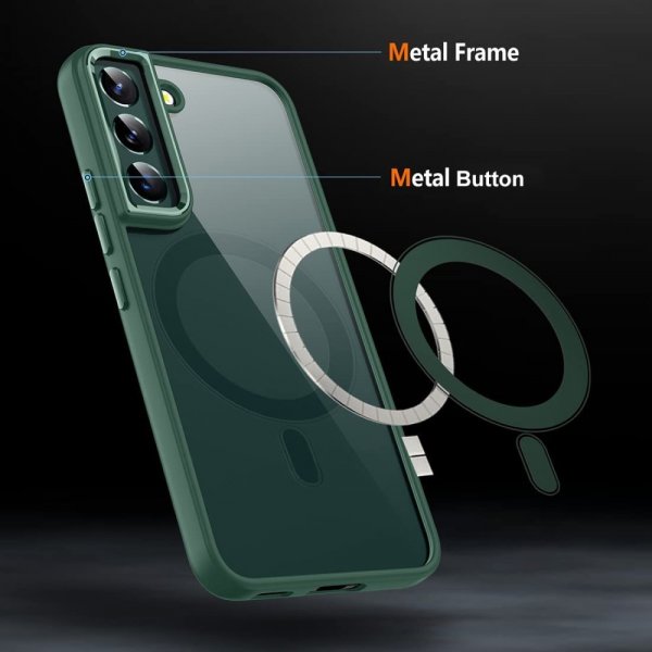 Samsung Galaxy S23 Skal Färgad Kant MagSafe Grön