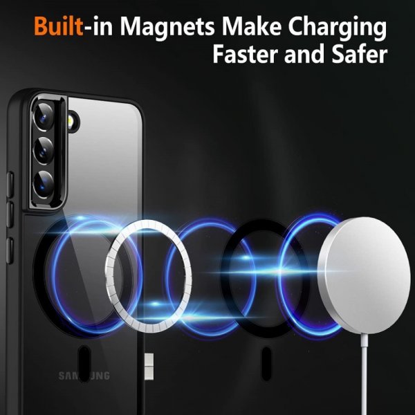 Samsung Galaxy S23 Skal Färgad Kant MagSafe Svart