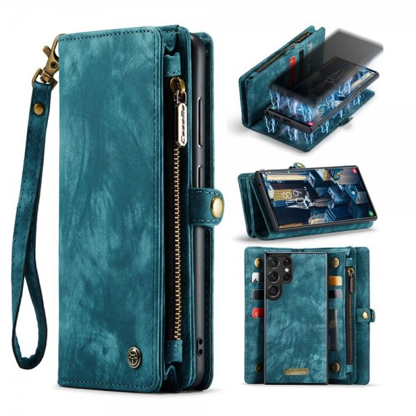 CaseMe Samsung Galaxy S23 Ultra Fodral 008 Series Löstagbart Skal Petrol
