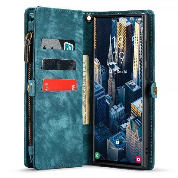 CaseMe Samsung Galaxy S23 Ultra Fodral 008 Series Löstagbart Skal Petrol