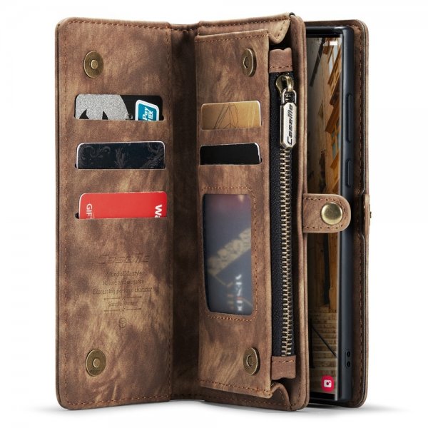 CaseMe Samsung Galaxy S23 Ultra Fodral 008 Series Löstagbart Skal Brun