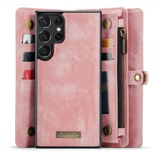 CaseMe Samsung Galaxy S23 Ultra Fodral 008 Series Löstagbart Skal Rosa
