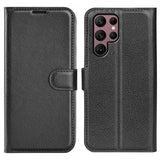 Nordic Covers Samsung Galaxy S23 Ultra Fodral Litchi Raven Black