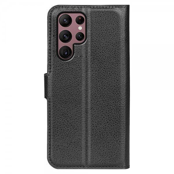 Nordic Covers Samsung Galaxy S23 Ultra Fodral Litchi Raven Black
