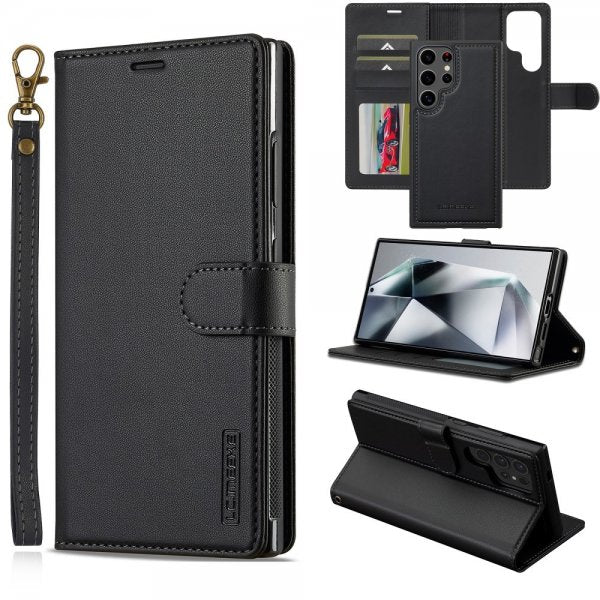 Lc.Imeeke Samsung Galaxy S23 Ultra Fodral med Löstagbart Skal L2 Series MagSafe Svart