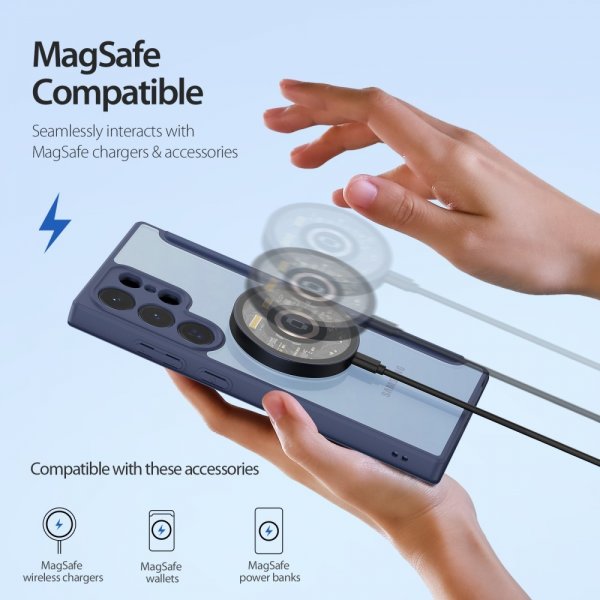 Dux Ducis Samsung Galaxy S23 Ultra Fodral Skin X Pro Series MagSafe Blå