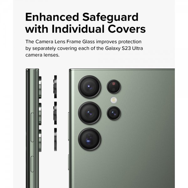 Ringke Samsung Galaxy S23 Ultra Kameraskydd Camera Lens Frame Svart