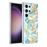Samsung Galaxy S23 Ultra Skal Blommönster MagSafe Turkos