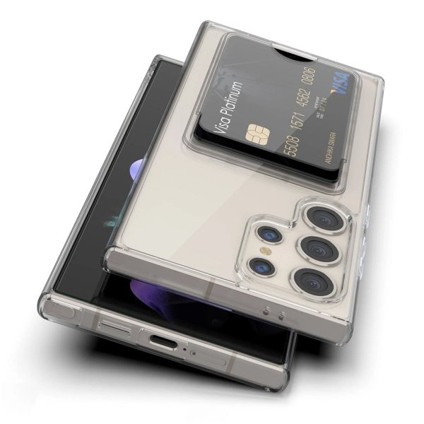 Rvelon Samsung Galaxy S23 Ultra Skal Korthållare Transparent