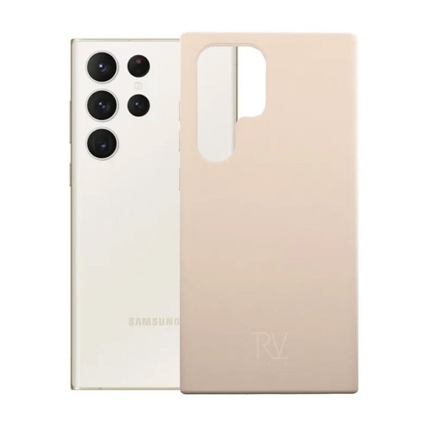 Rvelon Samsung Galaxy S23 Ultra Skal Silikon Beige