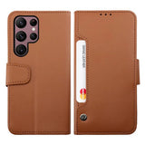 Rvelon Samsung Galaxy S23 Ultra Fodral Utfällbart Kortfack Brun