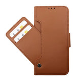 Rvelon Samsung Galaxy S23 Ultra Fodral Utfällbart Kortfack Brun