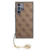 Guess Samsung Galaxy S23 Ultra Skal 4G Charms Brun
