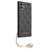 Guess Samsung Galaxy S23 Ultra Skal 4G Charms Grå