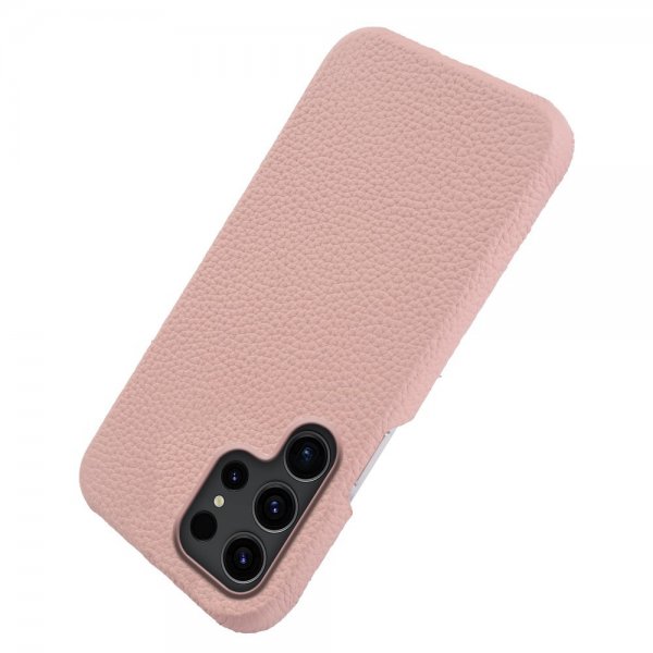 Samsung Galaxy S23 Ultra Skal Äkta Läder MagSafe Rosa