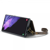 CaseMe Samsung Galaxy S23 Ultra Skal C20 Kortfack Dragkedja Kaffe