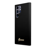 Guess Samsung Galaxy S23 Ultra Skal Liquid Silicone Metal Logo Svart