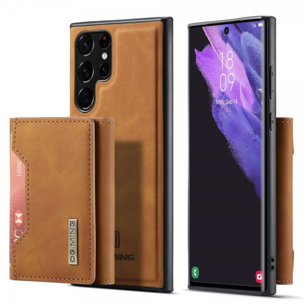 Dg.Ming Samsung Galaxy S23 Ultra Skal M2 Series Löstagbar Korthållare Brun