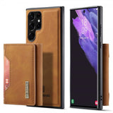 Dg.Ming Samsung Galaxy S23 Ultra Skal M2 Series Löstagbar Korthållare Brun
