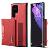 Dg.Ming Samsung Galaxy S23 Ultra Skal M2 Series Löstagbar Korthållare Röd