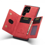 Dg.Ming Samsung Galaxy S23 Ultra Skal M2 Series Löstagbar Korthållare Röd