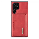 Dg.Ming Samsung Galaxy S23 Ultra Skal M2 Series Löstagbar Korthållare Röd