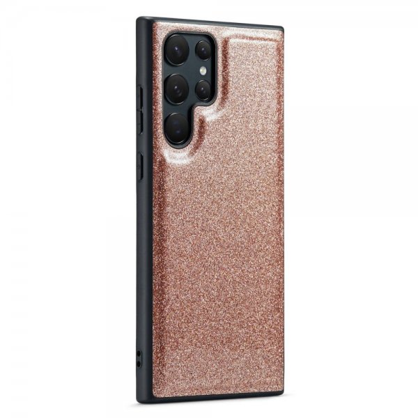 Dg.Ming Samsung Galaxy S23 Ultra Skal M3 Series Löstagbar Korthållare Glitter Roseguld