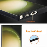 Enkay Samsung Galaxy S23 Ultra Skal med Skärmskydd Lädertextur Lila