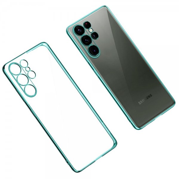 Sulada Samsung Galaxy S23 Ultra Skal Pläterad Kant Grön