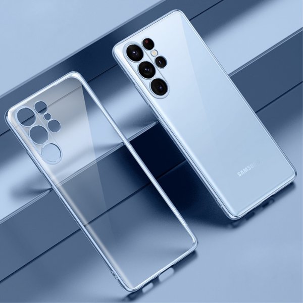 Sulada Samsung Galaxy S23 Ultra Skal Pläterad Kant Ljusblå