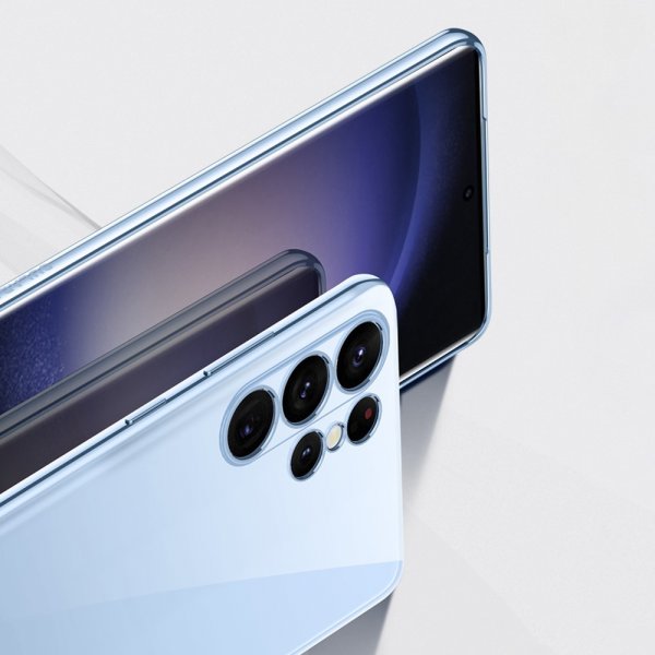 Sulada Samsung Galaxy S23 Ultra Skal Pläterad Kant Ljusblå
