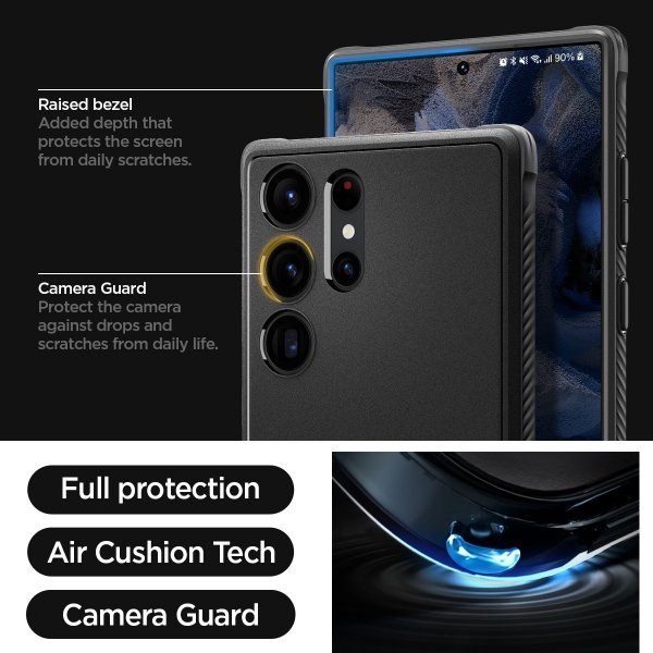 Spigen Samsung Galaxy S23 Ultra Skal Rugged Armor Matte Black