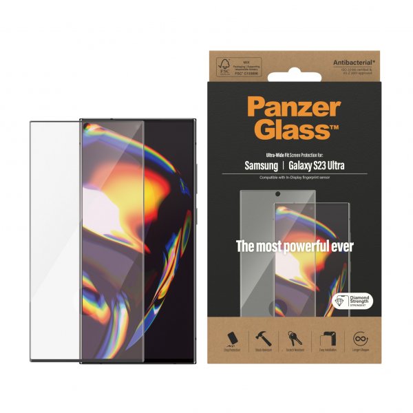 PanzerGlass Samsung Galaxy S23 Ultra Skärmskydd Ultra-Wide Fit