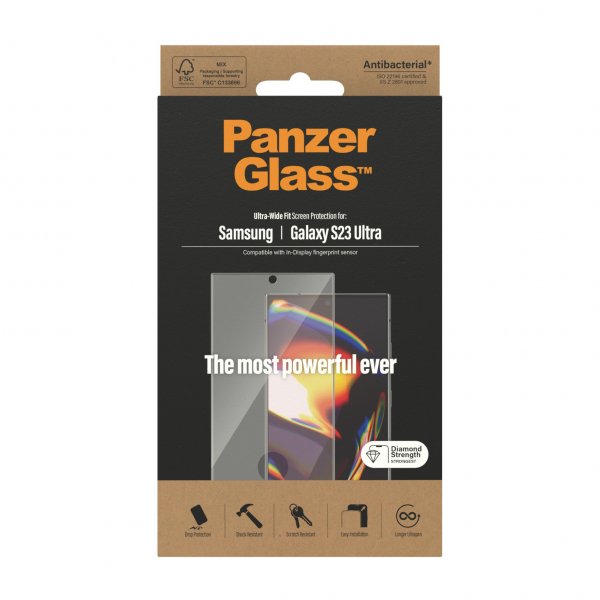 PanzerGlass Samsung Galaxy S23 Ultra Skärmskydd Ultra-Wide Fit