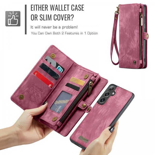 CaseMe Samsung Galaxy S24 FE Fodral 008 Series Löstagbart Skal Röd
