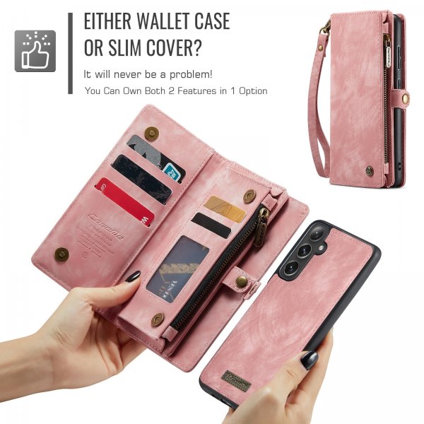 CaseMe Samsung Galaxy S24 FE Fodral 008 Series Löstagbart Skal Rosa