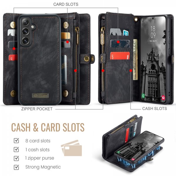 CaseMe Samsung Galaxy S24 FE Fodral 008 Series Löstagbart Skal Svart