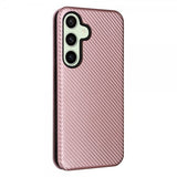 Samsung Galaxy S24 FE Fodral Kolfibertextur Roseguld