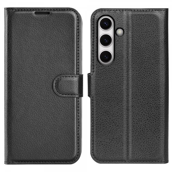 Samsung Galaxy S24 FE Fodral Litchi Svart