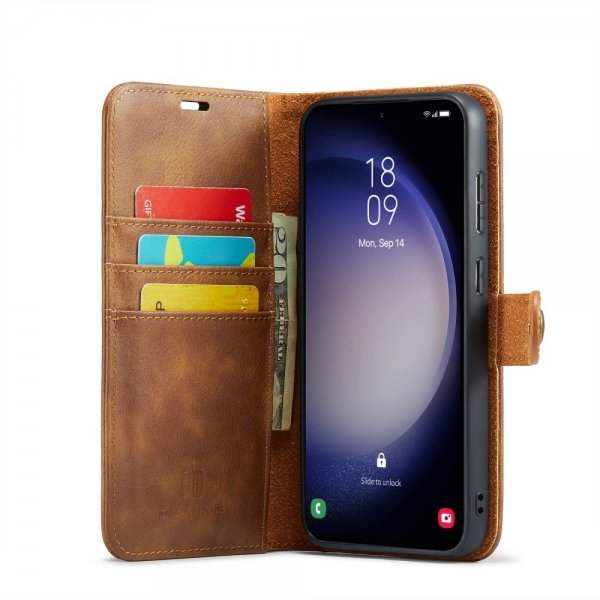 Dg.Ming Samsung Galaxy S24 FE Fodral med Löstagbart Skal Brun