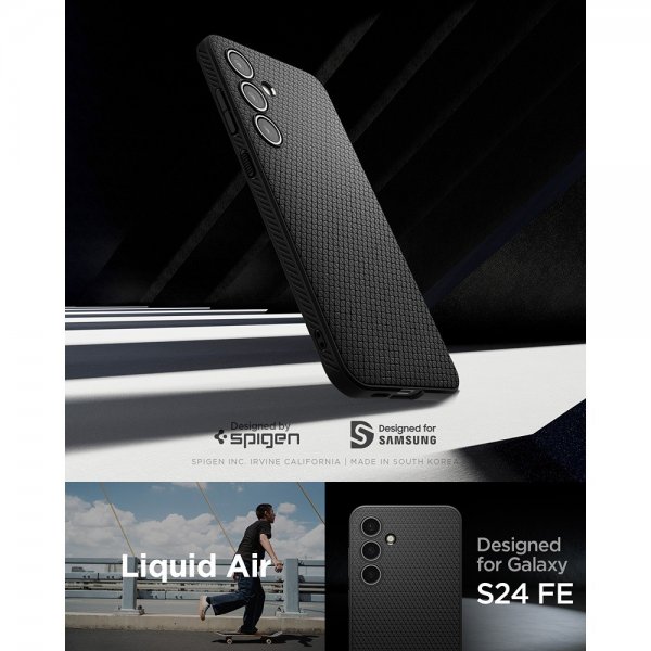 Spigen Samsung Galaxy S24 FE Skal Liquid Air Matte Black